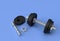 3d Render Dumbbells Set, Realistic Detailed Close Up View Isolated Sport Element of Fitness Dumbbell Design