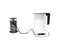 3d render electric kettle plugged in illustration on white background no shadow