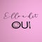 3D render elegant wedding design concept with calligraphy. Phrase `ELLE A DIT OUI` `SHE SAID YES` in French, an engagement ring