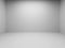 3D render empty room white wall background