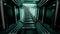 3d render endless futuristic sci fi tunnel