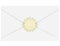 3d Render of an Envelope With a Gold Seal