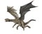 3D render of fantasy dragon in flight