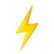 3D render flash, lightning, sale thunder bolt icon