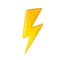 3D render flash, lightning, sale thunder bolt icon