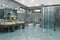 3d render - flooding modern bathroom bathroom