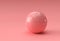 3D Render Football Illustration, Soccer Ball with Pink Background