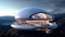 3D Render Futuristic Dome Residence With Degree Views. Generative AI