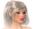 3d render girl\'s face.