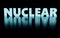 3d render glowing sign in the dark saying nuclear