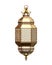 3d render, golden lantern, magical lamp, tribal arabic decoration, arabesque design, digital illustration, isolated object
