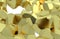 3d render, golden modern shattered wall texture, random clusters digital illustration, abstract geometric background