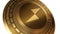 3D Render Golden THORchain RUNE  Cryptocurrency Coin Symbol Close up