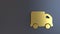 3d render golden truck symbol