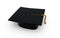 3d render Graduation cap (clipping path)