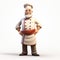 3d Render Of Grandeur Of Scale Chef In Crisp And Clean Style