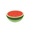 3D render half of watermelon