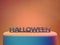 3d render of halloween text in studio light. Copy space