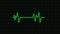 3D render of heart rate graph. Heartbeat on the screen of the cardiograph monitor. Green Ekg icon wave. ECG, healthcare