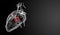 3d render Heart valve