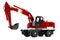 3d render heavy duty construction vehicle tractor