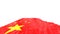 3D render High Resolution Flag of China silk. Chinese Background Flag Hires.