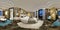 3d render house interior 360 degrees