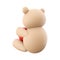 3d render Icon of teddy bear toy with a heart. 3d rendering icon teddy bear toy with heart. Teddy bear toy with a heart.