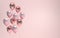 3d render illustration of realistic glossy pink pearl balloons o