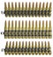 3d render illustration of rifle ammunition belts isolated on white background