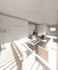 3D render: interior of the single family house