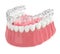 3d render of invisalign removable retainer with lower jaw