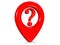 3D render Location Navigation icon question mark stock photo