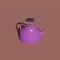 3d render of lowpoly pink kettle for websites and smm