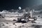 3d render of lunar rover on moon terrain