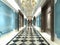3d render of luxury hotel floor