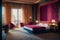 3d render of luxury hotel room