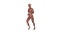 3D Render : Male muscle maps character is running with the white background