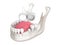 3d render of  mandible with dental cantilever bridge over white