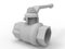 3D render - metal valve with a 12/05 dimension