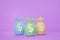 3d render of minimal money bag or coins purse that keeping coins and gold on purple background