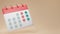 3D render minimal note icons with copy space for texts isolate on beige background. Blank paper calendar icons. calendar date