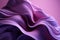 3d render, modern abstract wallpaper with curvy pink violet translucent film ruffles, layers and folds. Generative AI.