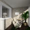 3D render modern interior of verandah