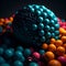 3d render of multicolored spheres, AI generated