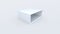 3d Render open blank box on white background
