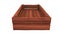 3d render of opened wooden box