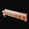 3D Render Orange And Grey Xylophone On Black