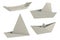 3d render of origami ships