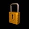 3D render padlock model illustration